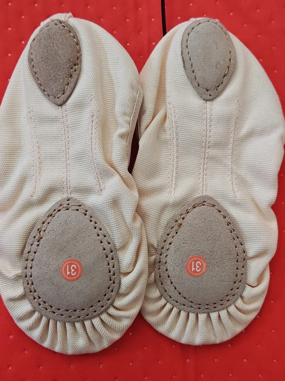 Kids Dance Slippers - Cream